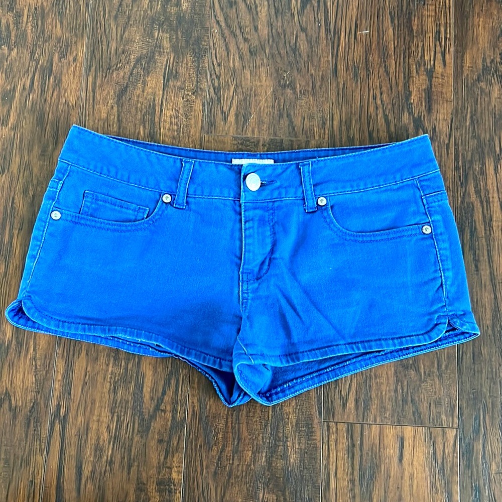 Low Rise Blue Jean Shorts